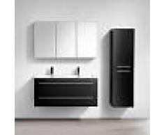 STANO Mueble lavabo + lavabo 120cm MONTADO SIENA NEGRO LACADO - STANO