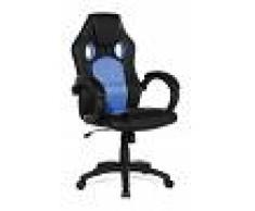 BELIANI Silla de oficina - Giratoria - Piel sintética - Azul - REST - BELIANI