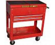 BRICK SERV-3TRL1P - Carro de metal con tres cajones y estante inferior