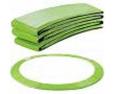 Arebos Almohadillas de seguridad Cojín Trampolín 457 cm verde claro