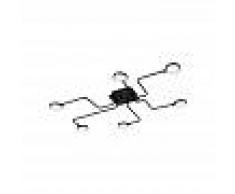 HOMEMANIA Lampara de Techo Diego Plafon - de Pared - Negro en Metal, 92 x 64 x 9