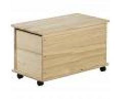 ASTIGARRAGA KIT LINE Baúl de almacenaje de madera maciza de pino con 4 ruedas 43,5x73x39 cm