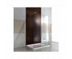 BERNSTEIN Cabina de ducha fija lateral de vidrio de seguridad de 8 mm, satinado