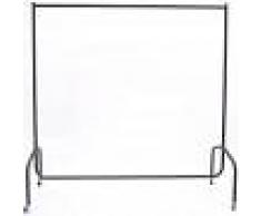 HOMCOM Perchero Colgador Ropa 120x60x150 cm Tubo de Hierro 4 Ruedas