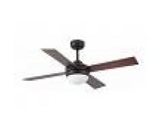 FARO Ventilador Faro MINI ICARIA con luz 106 MARRON OXIDO