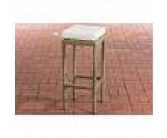 CLP Taburete Outdoor Alia 5mm Redondo/natural Blanco beige - CLP