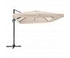 TECTAKE Parasol Cinzia - parasol excéntrico de jardín, sombrilla metálica para