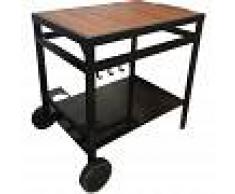 BENEFFITO Carrito-bar de exterior para plancha de acero - mesa auxiliar dos