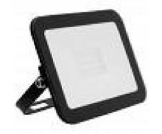 EFECTOLED Foco Proyector LED Slim Cristal 20W Negro Blanco Cálido 3000K - 3500K