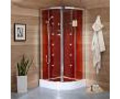 KIAMAMI VALENTINA Cabina De Ducha Con Hidromasaje 90X90 Cosmos Semicircular - KIAMAMI