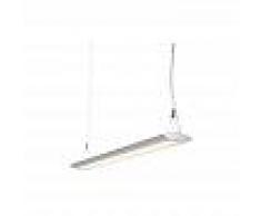 QAZQA Moderno Lámpara colgante moderna ovalada 95cm plateada LED - DUCT