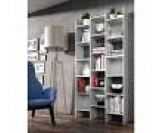 CAESAROO Estantería alta decorativa 192 cm blanco mate Blanco - CAESAROO