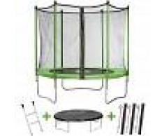 HABITAT ET JARDIN Trampolin / Cama elástica Yoopi - Ø 3.05 m - con red + escalera +