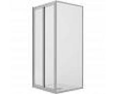 IDRALITE Cabina de ducha en ángulo 70x80CM H198 Cristal Transparente Fijo+Saloon