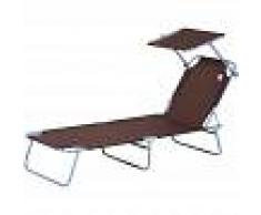 Outsunny Tumbona Inclinable Aluminio Plegable Hamaca Playa Piscina con