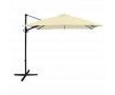 AKTIVE Parasol excéntrico Roma Garden color crema mástil aluminio 300x300 cm