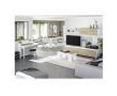 HD DECO Conjunto Salón Moderno, Escritorio con Mueble salon + Estante con Mesa