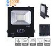 JANDEI Proyector LED 20W luz blanca fría 6000K exterior negro - JANDEI