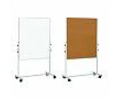 Bi Silque Pizarra volteable 2 caras blanca/corcho 74 x 116 cm