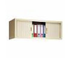 Altillo monobloc para armario de oficina Clásico desmontable Alt.44 x An.120 cm Puertas persiana