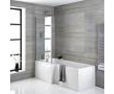 HudsonReed Conjunto con Bañera, Faldones de Bañera 1700mm y Mampara – Izquierda
