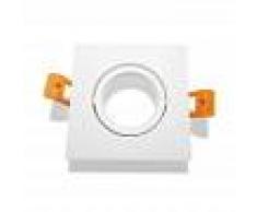 Barcelona LED Aro downlight cuadrado empotrable basculante blanco para GU10 / GU5.3