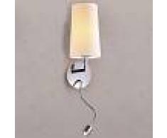 Barcelona LED Aplique de pared "DOUBLE" E27 con foco LED de lectura 1W