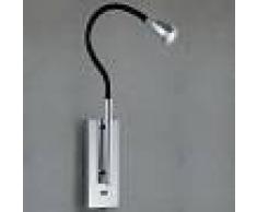 Barcelona LED Aplique de pared "WAVE" 3W flexible para lectura