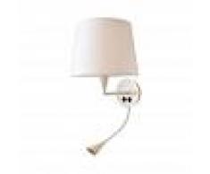 ACB Iluminación Aplique de pared "LISA" con pantalla y foco de lectura LED 3W