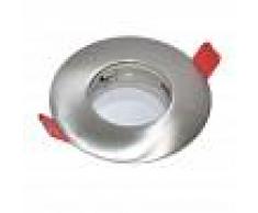 Barcelona LED Aro downlight empotrable fijo estanco IP54 Ø83MM níquel para GU10 / MR16