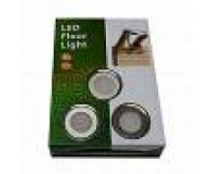 Barcelona LED Kit 6 focos LED RGB empotrables en suelo Ø58x9mm 0,6W 12V-DC IP67