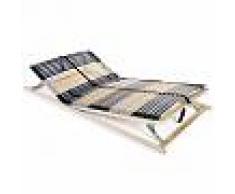 Vida XL Somier de láminas con 42 listones de 7 regiones 120x200 cm FSC