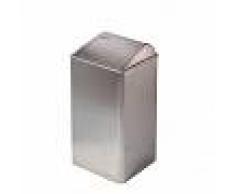 Mediclinics PP0065CS Papelera con cabezal y tapa auto-retorno inox satinado 65 L