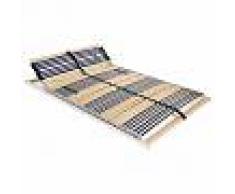Vida XL Somier de láminas con 42 listones de 7 regiones 100x200 cm FSC