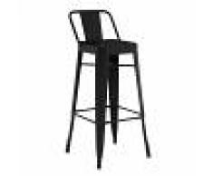 Sklum.com Taburete Alto con respaldo Tolix Mate Negro