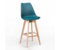 Sklum.com Taburete Alto Nordic Azul Turquesa Intenso