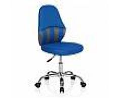 Hjh Silla para niños VANDA, ergonómica, base metálica, en azul y gris