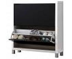 IberoDepot Zapatero KUBOX 2 puertas blanco y negro