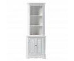 Maisons du Monde Mueble esquinero de madera de paulonia blanca An. 73 cm Joséphine