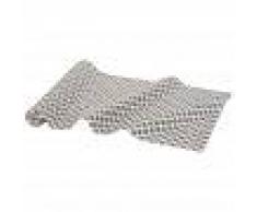 Maisons du Monde Camino de mesa de algodón gris con motivos L150