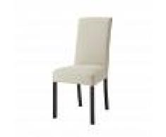 Maisons du Monde Funda de silla de algodón beige mastic 47x57 Margaux