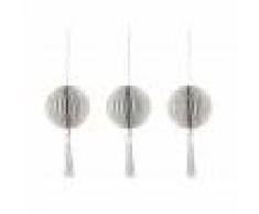 La Forma Set Clorinda bolas decorativas blanco