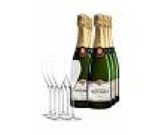 Champagne Pack Taittinger Brut Réserve con copas (x6)