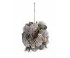 Venca Hogar Bola decorativa Navidad piñas naturales gris