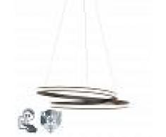 QAZQA Lámpara colgante moderna negra 74cm con LED regulable en 3 pasos - Rowan