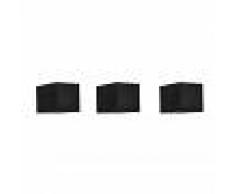 QAZQA Set de 3 apliques de pared TRANSFER negro