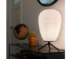 QAZQA Lámpara de mesa de diseño cristal negro 24 cm con cristal opal - Hero