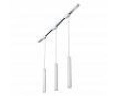 HudsonReed Kit con 3 Lámparas de Techo Colgantes LED de 5W y Carril 5Wcon Acabado Blanco – Liv