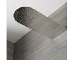 HudsonReed Alcachofa de Redonda Mural Plana Realizada en Acero Inoxidable de 200x500mm con Brazo de Ducha Integrado - Mirage