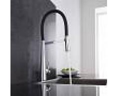HudsonReed Grifo Mezclador de Cocina Negro con Ducha Extraíble